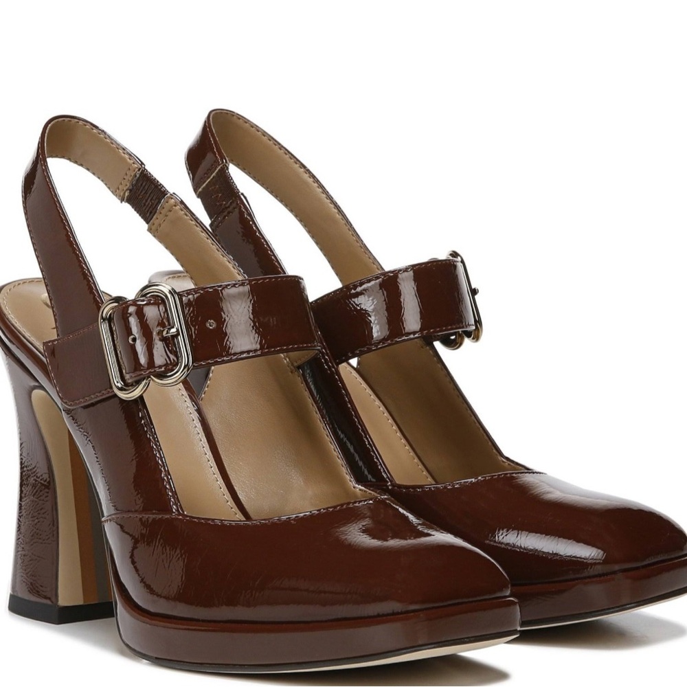 Sam Edelman Burgundy Slingback Mary Jane Pump NWOT - Picture 2 of 5